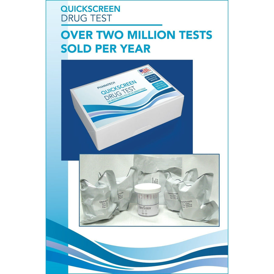 5 Panel QuickScreen Cup - 9178Z - Made in USA - AMP, COC, MET-500, OPI-2000, THC + Timer-Countrywide Testing